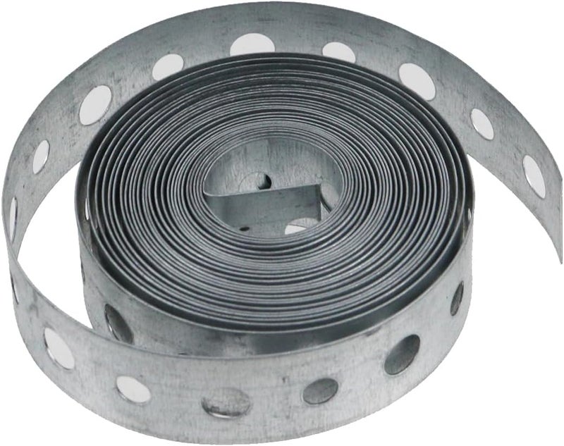 Nicerity Galvanized Metal Pipe Strap 10-Feet Bendable Pipe Hanger Thin Metal Strapping with Holes for Pipe Supports Hanging - Image 4